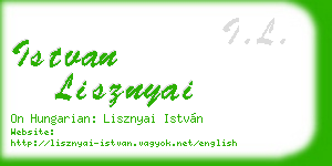 istvan lisznyai business card