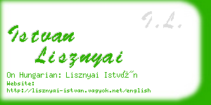 istvan lisznyai business card